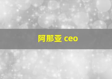 阿那亚 ceo